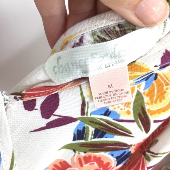 Band of Gypsies Floral Romper Cold-shoulder - Picture 9 of 15